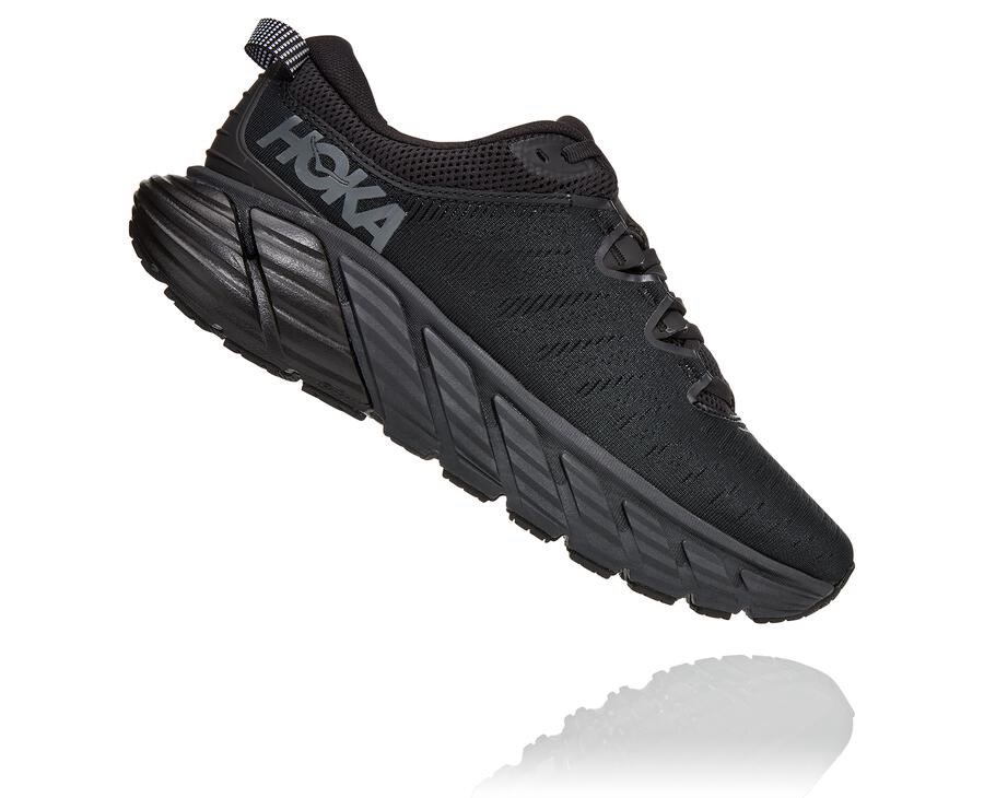 Running Shoes Womens - Hoka One One Gaviota 3 - Black - CXHLQWS-71